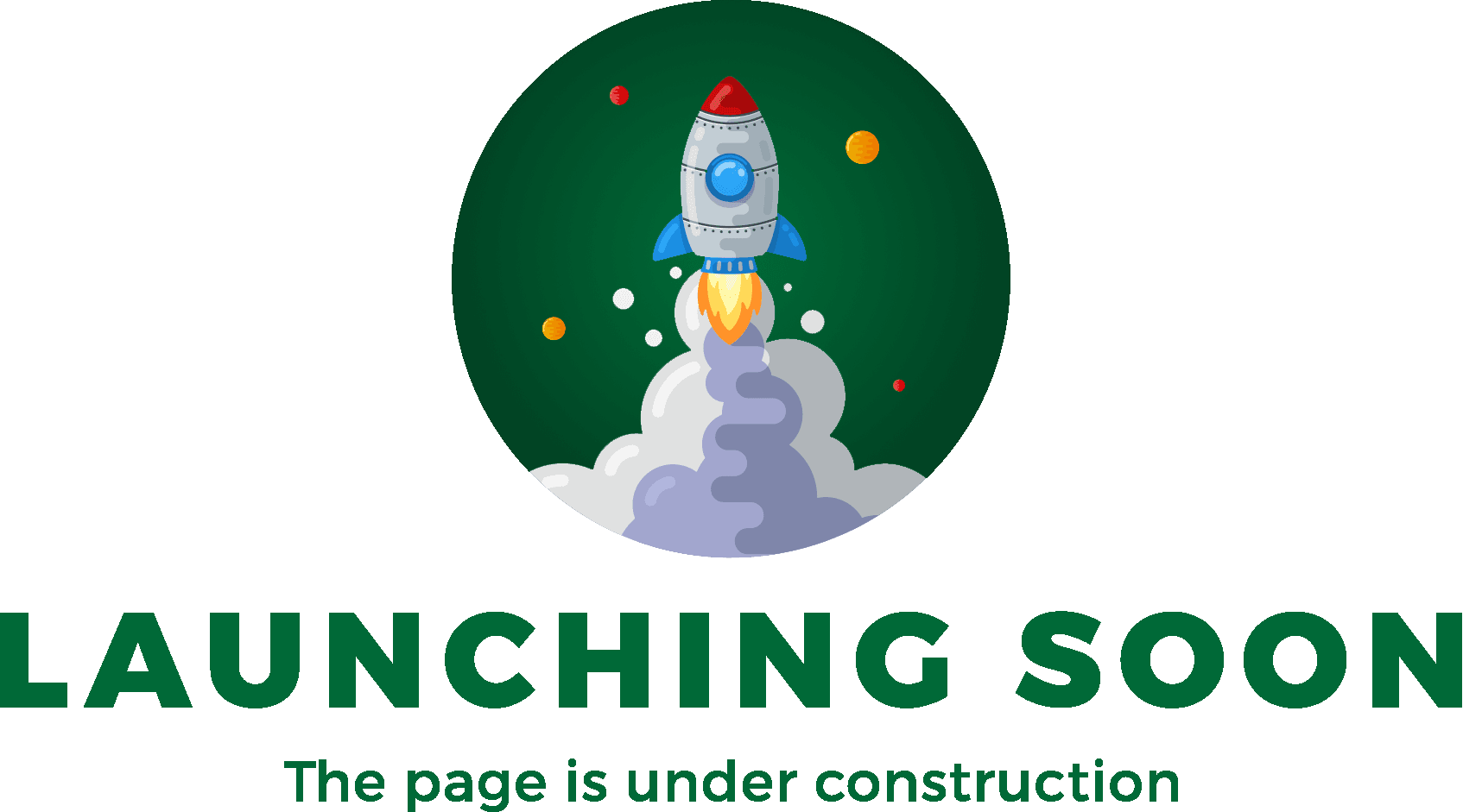 This is a placeholder image with a rocket blasting off with text that says Launching Soon, 
