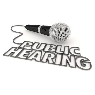 Public Hearing Image with a microphone