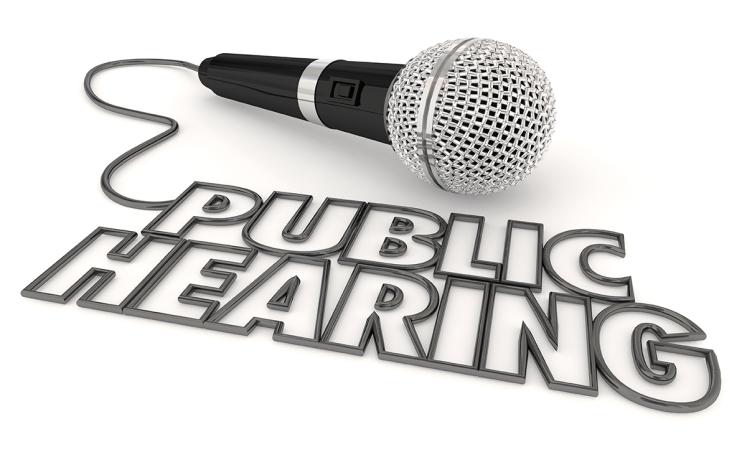 Public Hearing Image with a microphone