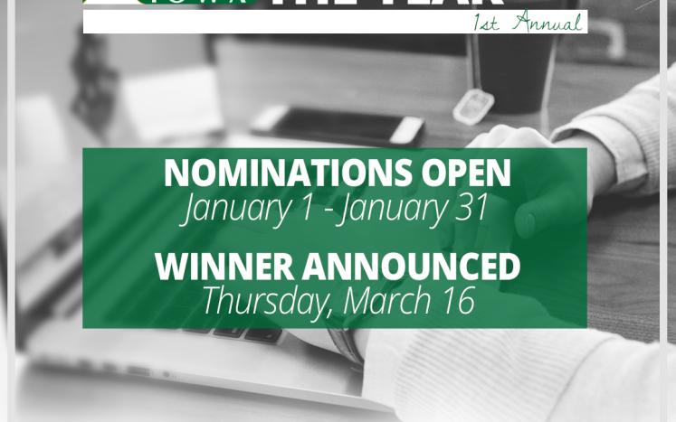 Image of the flyer for Business of the year nominations.